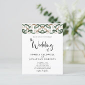 Budget All in One Celtic Knot Wedding Einladung (Stehend Vorderseite)