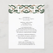 Budget All in One Celtic Knot Wedding Einladung (Rückseite)