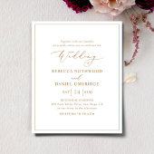 Budget All-in-One Gold Script Einladung Hochzeit