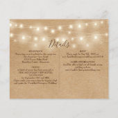 Budget All In One Kraft Photo Boho Wedding Invite (Rückseite)