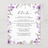 Budget All-in-one Lavender Wedding Einladung (Rückseite)