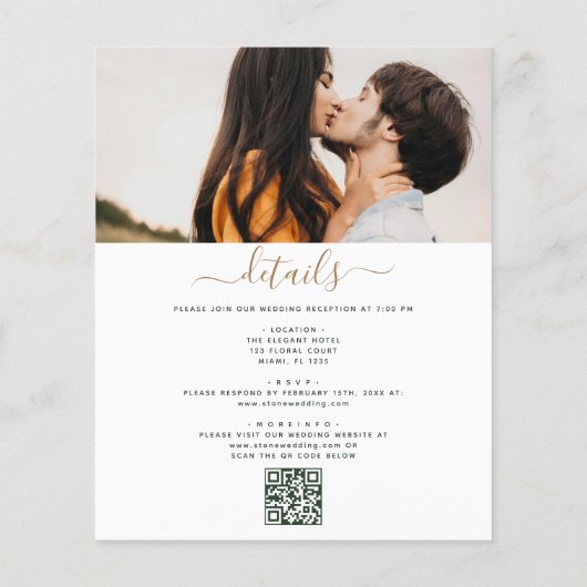 Budget Alles in einem Eukalyptus QR Code Hochzeit (Rückseite)