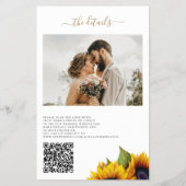 Budget alles in einem Foto Details Hochzeitseinlad Flyer (Hinten)
