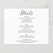 Budget Alles in einem Foto schicke Hochzeit Einlad (Rückseite)