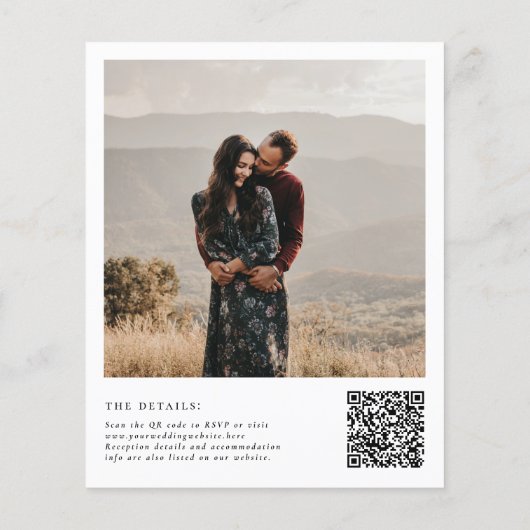 Budget Alles in einem QR-Code Elegant 2 Foto Hochz (Rückseite)