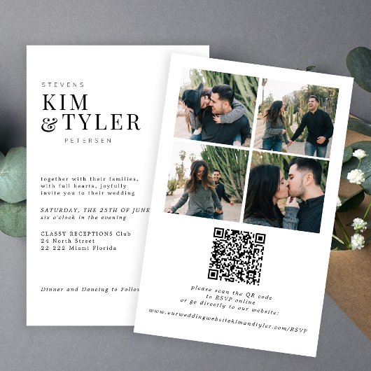 Budget alles in einem QR UAWG Hochzeit Einladung