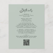 Budget Alles in einer Eukalyptus-Seite Einladung (Rückseite)