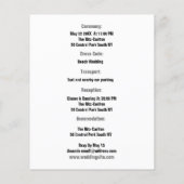 Budget alles in einer Info-uAwg und Hochzeitseinla Flyer (Hinten)