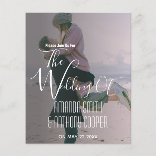 Budget alles in einer Info-uAwg und Hochzeitseinla Flyer (Vorne)