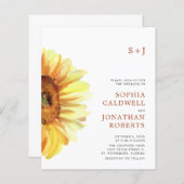 Budget Alles in einer Sonnenblume Moderne Hochzeit (Vorne/Hinten)