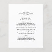 Budget Alles in einer Sonnenblume Moderne Hochzeit (Rückseite)