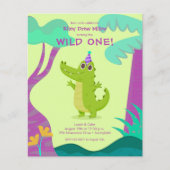 Budget Alligator Kindergeburteneinladungen (Vorderseite)