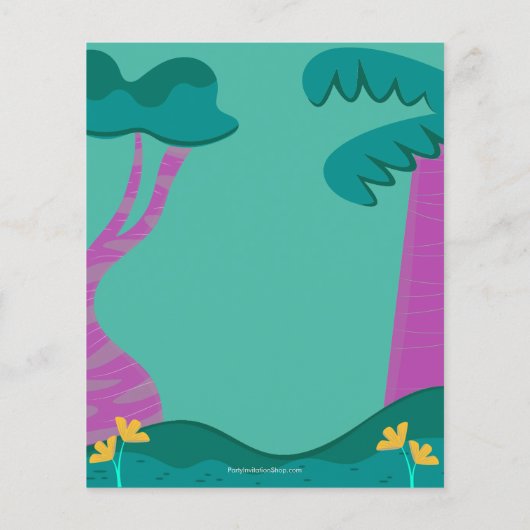 Budget Alligator Kindergeburteneinladungen (Rückseite)