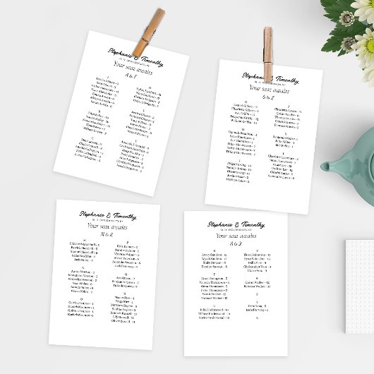 Budget Alphabetische Hochzeitkarte