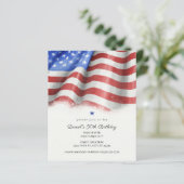 Budget American Flag Birthday Party Einladungen (Stehend Vorderseite)