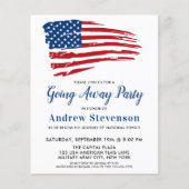 Budget American Flag Military geht weg Party Inv (Vorderseite)