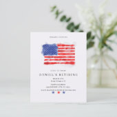 Budget American Flag Retirement Einladungen (Stehend Vorderseite)