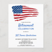 Budget American Flag Trendy Military Retirement (Vorderseite)