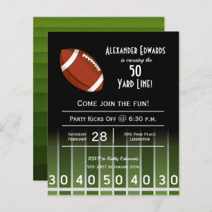 Budget American Football Einladung zum Geburtstag