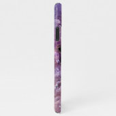 Budget Amethyst Crystal Agate Mit Monogramm Pink iPhone Hülle (Rechte Seite)