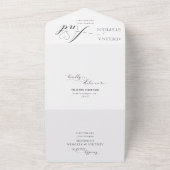 Budget Amperand Elegant Script QR Code Hochzeit All In One Einladung (Außenbereich)