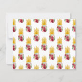 Budget Ananas Blumendusche Einladung (Rückseite)