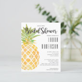 Budget Ananas Brautdusche Einladung (Stehend Vorderseite)
