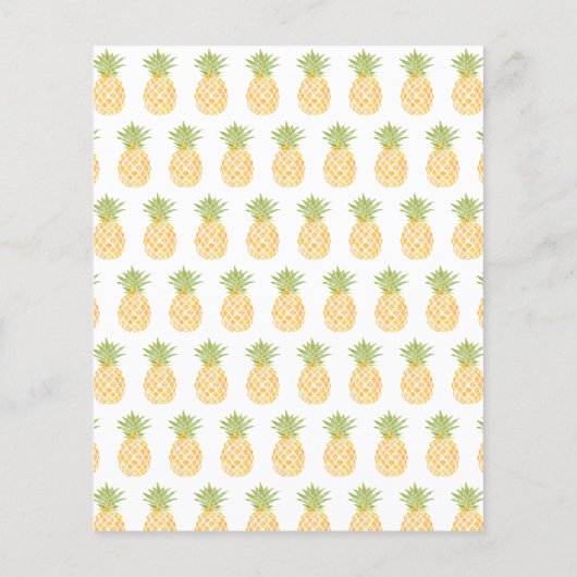 Budget Ananas Brautdusche Einladung (Rückseite)