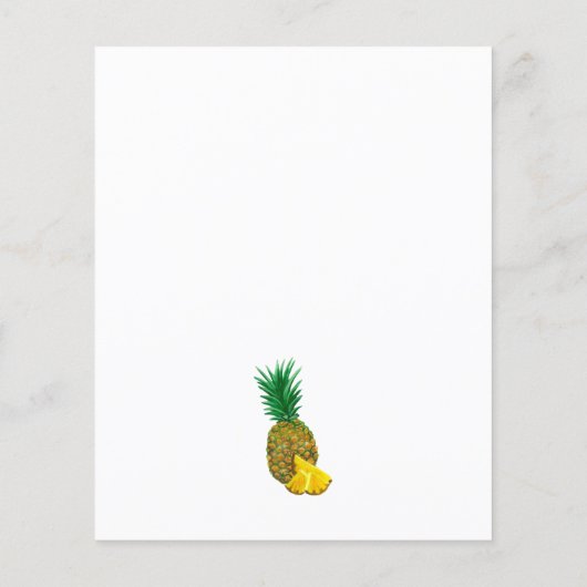 Budget Ananas Hawaiian Bridal Dusche Einladung (Rückseite)