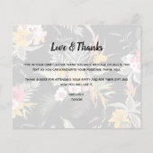 Budget Ananas Tropical Floral Danke Karte (Rückseite)