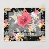 Budget Ananas Tropical Floral Danke Karte (Vorderseite)