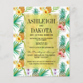 Budget Ananas und Hibiskus Hochzeit in Urlaubsort (Vorderseite)