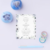 Budget Anemone & Eukalyptus Winter Floral Wedding Flyer (Einzeln)