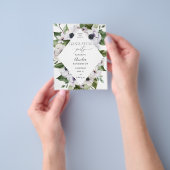 Budget Anemone White Floral Graduation Party Flyer (Gruppe)