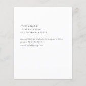 Budget Anemone White Floral Graduation Party Flyer (Hinten)