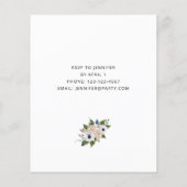 Budget Anemone White Floral Oaster Dinner (Rückseite)