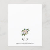 Budget Anemone White Floral Wedding (Rückseite)