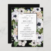 Budget Anemone White Floral Wedding - Black (Vorne/Hinten)