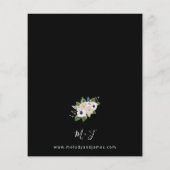 Budget Anemone White Floral Wedding - Black (Rückseite)