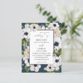 Budget Anemone White Floral Wedding - Blue (Stehend Vorderseite)