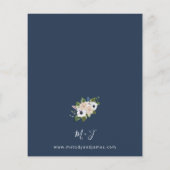 Budget Anemone White Floral Wedding - Blue (Rückseite)