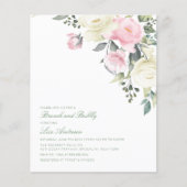 Budget Antike Rose Brautdusche Einladung (Vorderseite)