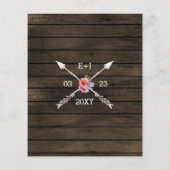 Budget Antlers Country Chic Hochzeitseinladungen (Rückseite)