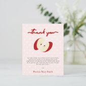 Budget Apfel unserer Eye Baby Dusche Danke Karte (Stehend Vorderseite)