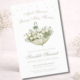 Budget-April-Schauer-bringen-Mai-Blumen-Baby-Party Flyer
