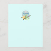 Budget Aqua Beach Rose Seashell Pearl Wedding (Rückseite)