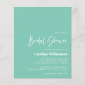 Budget Aqua Blue Mid Mod Geometric Brautparty (Vorderseite)