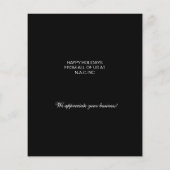 Budget Aqua Christmas Tree Business Holiday Card (Rückseite)