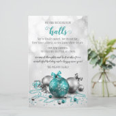 Budget Aqua Decke neue Hallen Moving Holiday Card (Stehend Vorderseite)