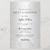 Budget Aqua Dress Sweet 16 Einladung (Rückseite)